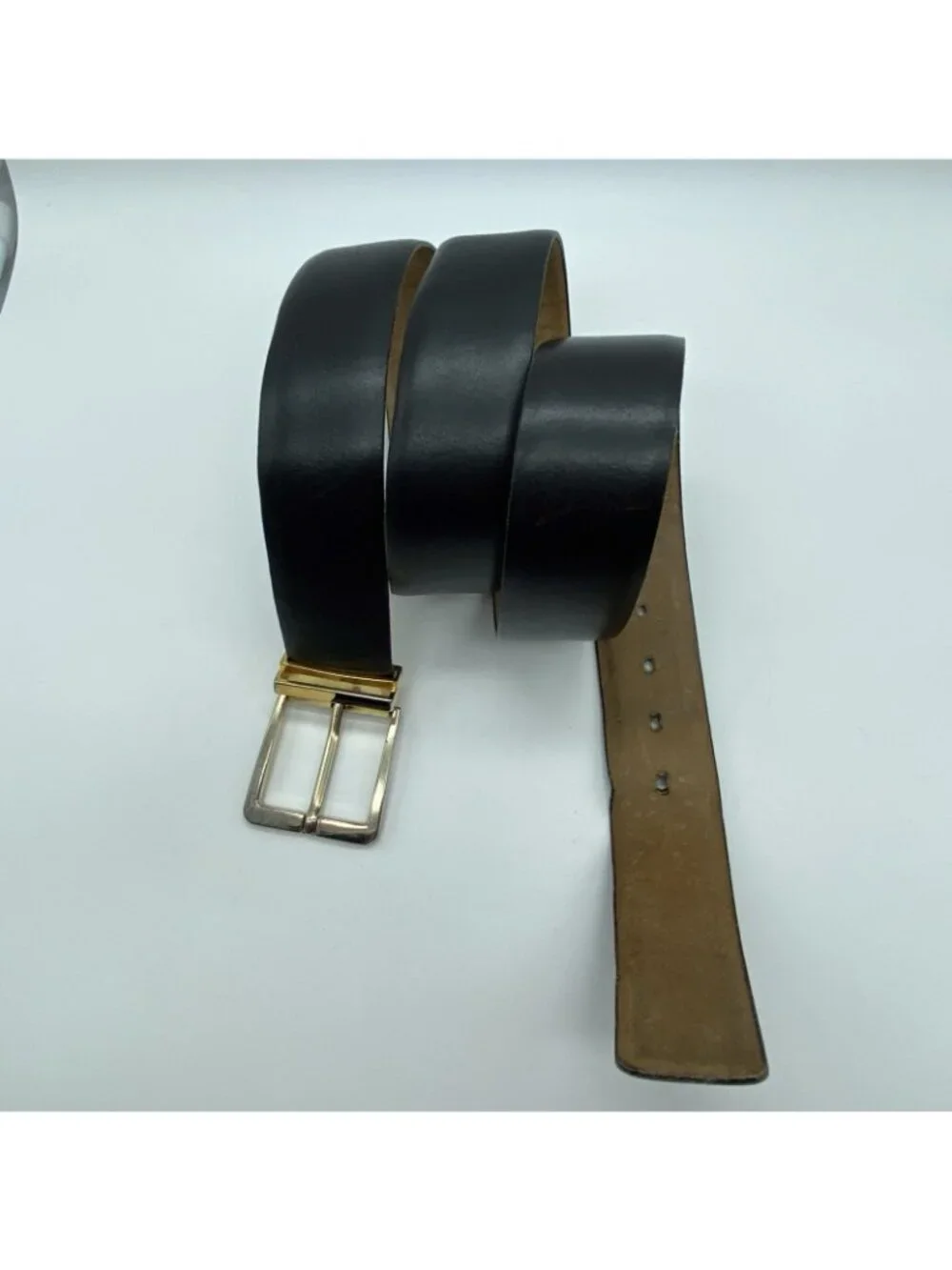 Buxton Bridlehide Leather Belt Black Size 38 USA Made Style 4005 1 3/8